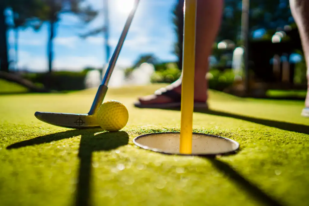 mini-golf-yellow-ball-with-a-bat-near-the-hole-at-2026-03-24-07-54-20-utc