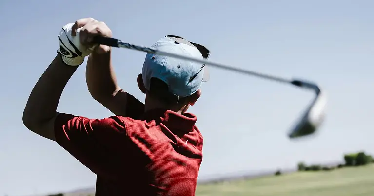 a guy swinging